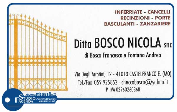 Ditta Bosco Nicola Studio Facenda Amministrazioni Condominiali